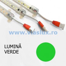 Banda LED rigida 220V 12W 77LED-uri SMD, IP63, lumina verde
