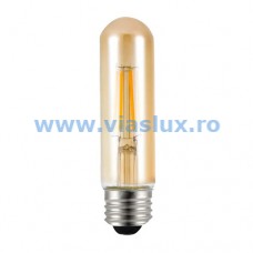 Bec LED E27 filament Amber 4W, 126x30mm