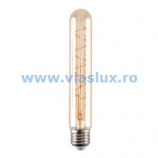 Bec LED E27 filament Amber 4W, 185x30mm